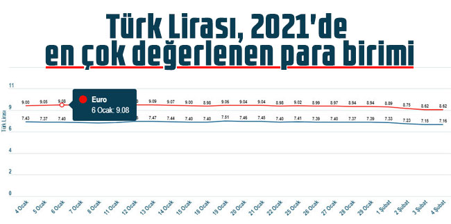 Türk Lirası, 2021'de en çok değerlenen para birimi