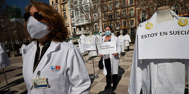 Madrid'de doktorlardan süresiz grev!