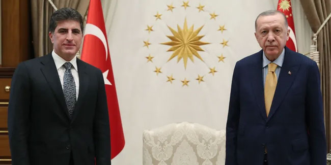 Neçirvan Barzani Beştepe’de Erdoğan ile görüşüyor