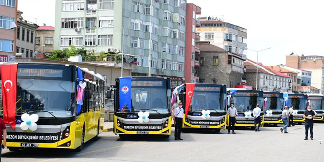 Trabzon’da 20 yeni otobüs için tören düzenlendi