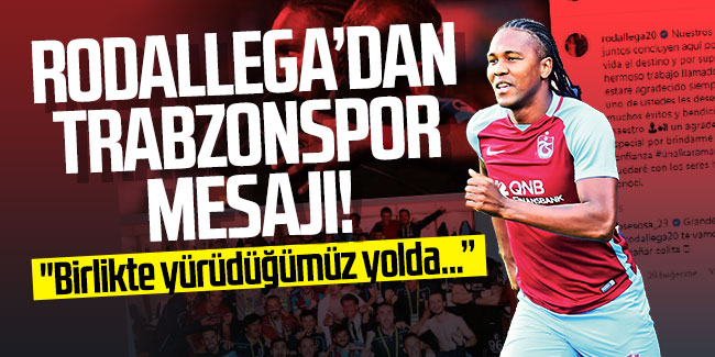 Hugo Rodallega'dan Trabzonspor mesajı!