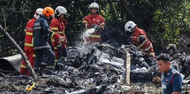 Özel jet piste çakıldı! Korkunç kaza Malezya'da meydana geldi