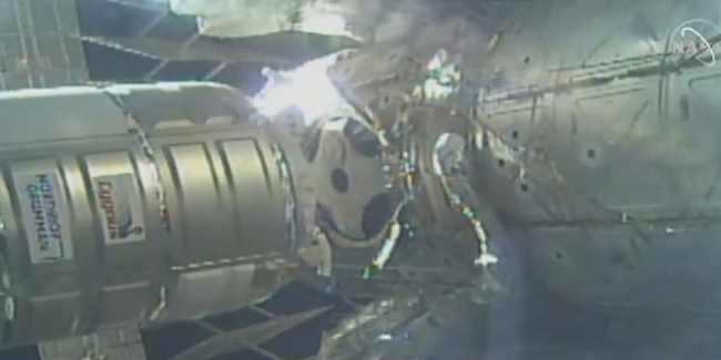 Cygnus, Uluslararası Uzay İstasyonu'na kenetlendi