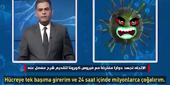 Iraklı spiker korona virüs ile röportaj yaptı sosyal medyada olay oldu 