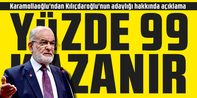 Karamollaoğlu seçimi kazanacak adayın ismini verdi!