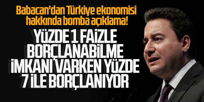 Babacan'dan Türkiye ekonomisi hakkında bomba açıklama!