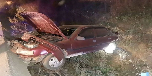 Bolu'da feci kaza! Otomobil araziye uçtu: 1 yaralı