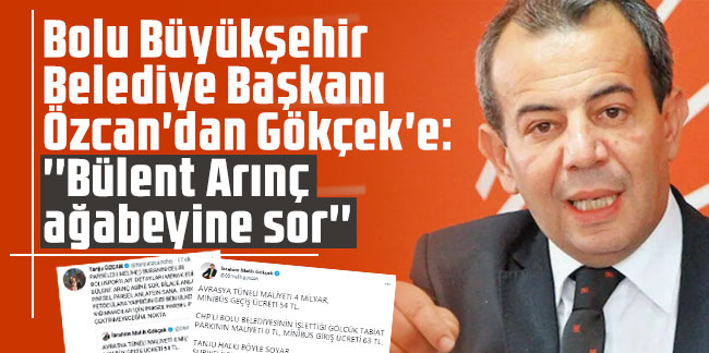 Bolu Büyükşehir Belediye Başkanı Özcan'dan Gökçek'e: ''Bülent Arınç ağabeyine sor''