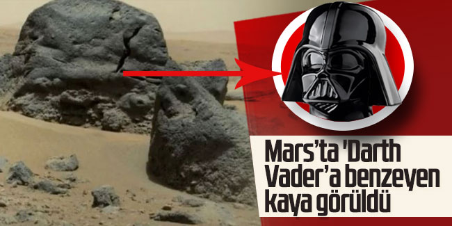 NASA görüntüleri yayınladı: Mars’ta 'Darth Vader’a benzeyen kaya görüldü