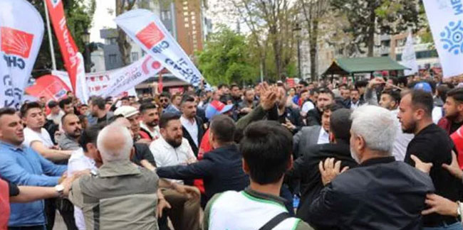 1 Mayıs kutlamalarında Memleket Partililer ile CHP'liler arasında kavga