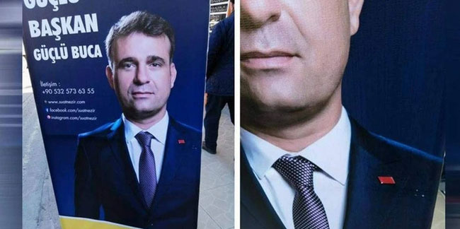 İYİ Partili adaya CHP rozetli afiş