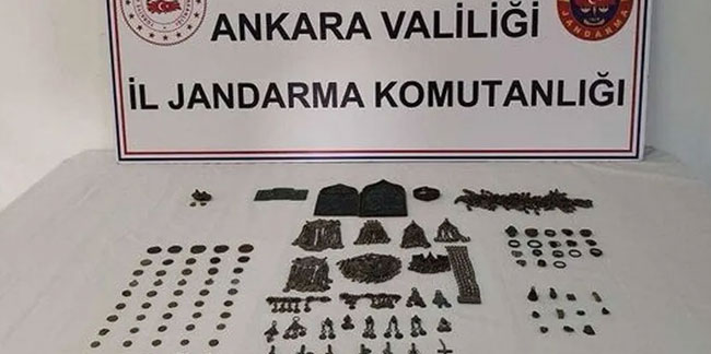 Ankara'da 101 tarihi eser ele geçirildi, 3 kişi gözaltına alındı