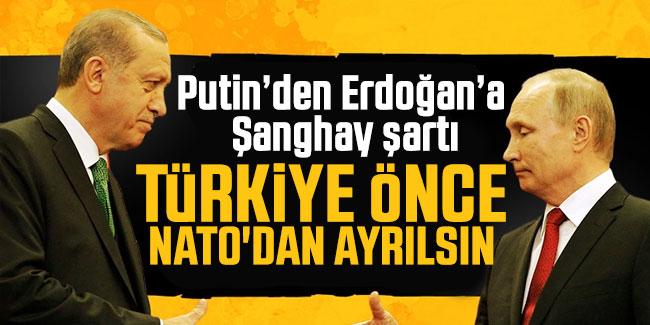 Putin’den Erdoğan’a Şanghay şartı: Türkiye önce NATO’dan ayrılsın 