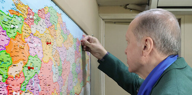 Cumhurbaşkanı Erdoğan'ın miting haritası: Rize'yi işaretledi