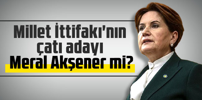 Millet İttifakı'nın çatı adayı Meral Akşener mi?