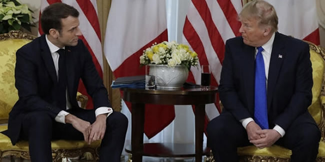 Trump ve Macron'dan NATO zirvesi öncesi gergin görüşme!