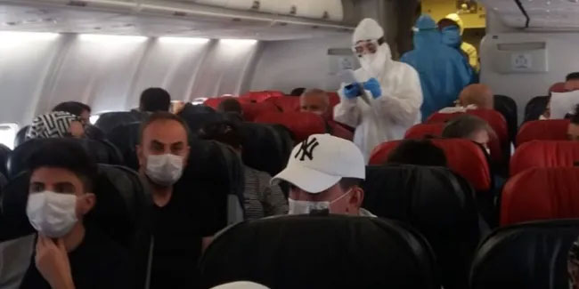 Ankara uçağında koronavirüs paniği