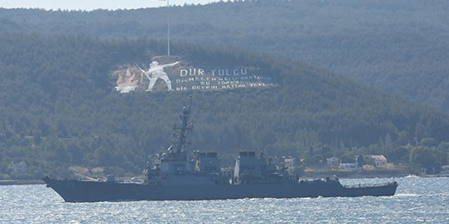 ABD savaş gemisi Boğaz'da! O detay dikkat çekti