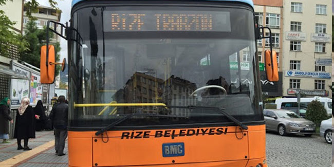 Rize Trabzon otobüs seferleri durduruldu