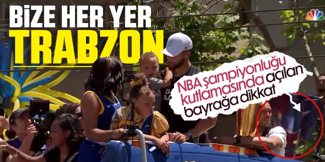 Golden State Warriors'ın şampiyonluk kutlamasında bir Trabzonsporlu