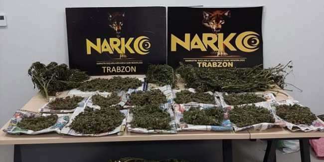 Trabzon’da uyuşturucu operasyonu! 