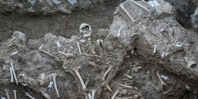 Şehrin göbeğinde 500 yıllık iskelet bulundu