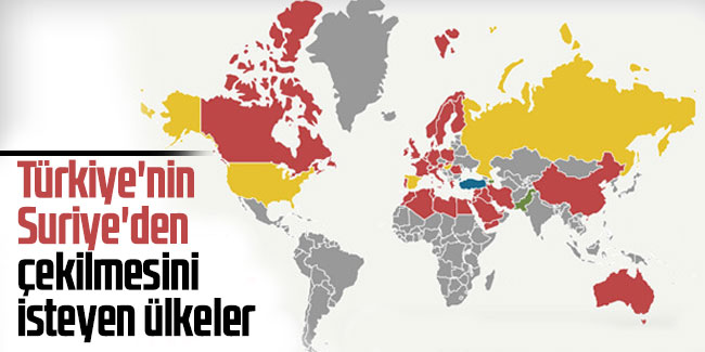 Türkiye'nin Suriye'den çekilmesini isteyen ülkeler