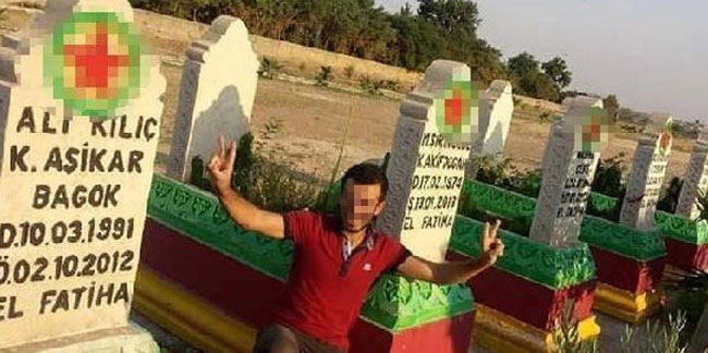 3 kişilik aileyi öldüren katil zanlısının terörist mezarlığında fotoğrafı çıktı