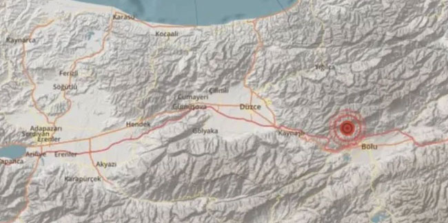 Bolu'da 4,8 büyüklüğünde deprem!