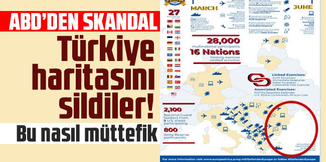 ABD'den skandal! Türkiye'yi haritadan sildiler! Bu nasıl müttefik 