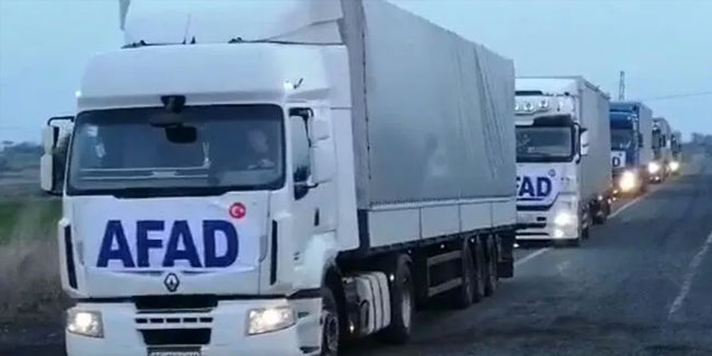 AFAD: Ukrayna'ya 43 insani yardım TIR'ı gönderildi