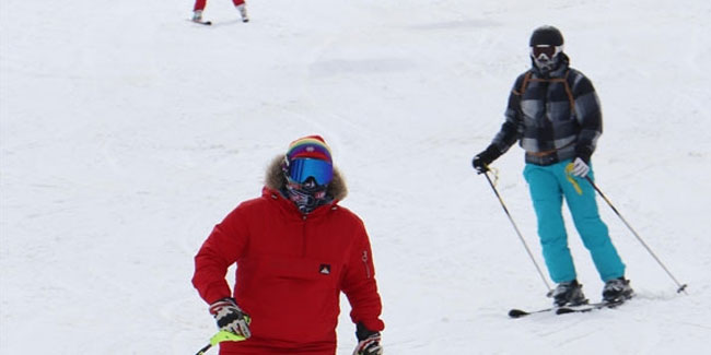 Corona virüse rağmen kayak keyfi