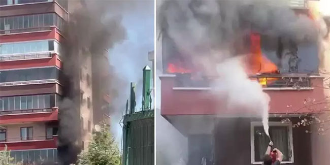 Ankara'da yangın! Balkonda başladı, tüm evi yaktı