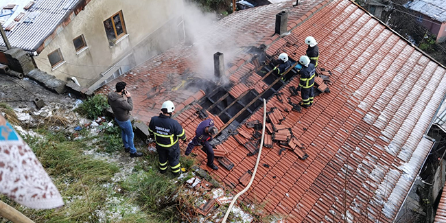  Zonguldak'ta ikamet yangını korkuttu