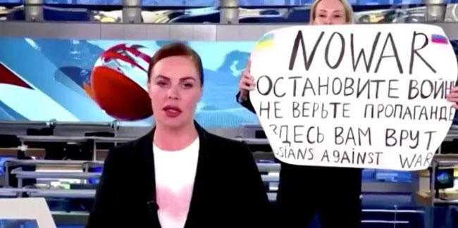 Canlı yayında savaşı protesto eden Rus gazeteci, zehirlenme şüphesiyle hastaneye kaldırıldı