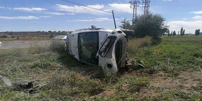Nevşehir'de korkunç kaza! Hafif ticari araç takla attı: 5 yaralı