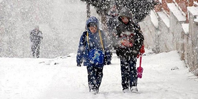Kar yağışı yüzünden yarın bu illerde okulları tatil edildi