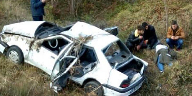 Sinop’ta otomobil şarampole uçtu: 5 yaralı
