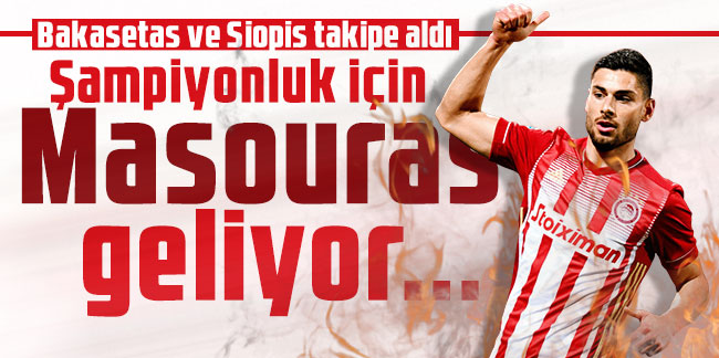Trabzonspor'da şampiyonluk için Masouras geliyor
