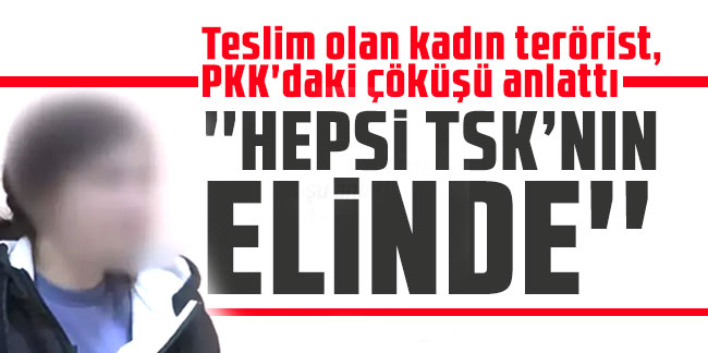 Teslim olan kadın terörist, PKK'daki çöküşü anlattı: ''Suriye'den bile gelmiyorlar''
