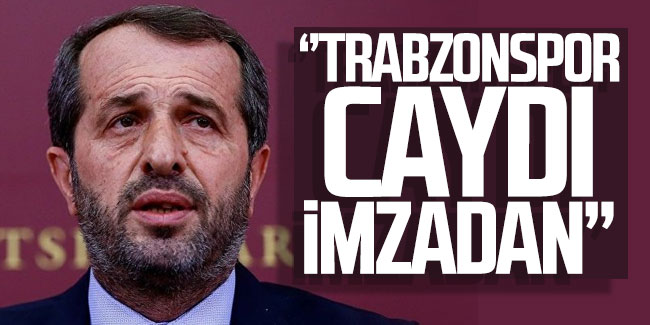 Saffet Sancaklı; ''Trabzonspor caydı imzadan''