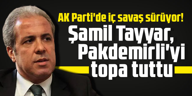 AK Parti'de iç savaş sürüyor! Şamil Tayyar, Pakdemirli'yi topa tuttu