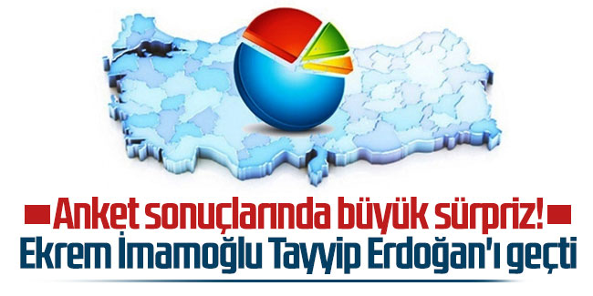 Anket sonuçlarında büyük sürpriz! Ekrem İmamoğlu Tayyip Erdoğan'ı geçti
