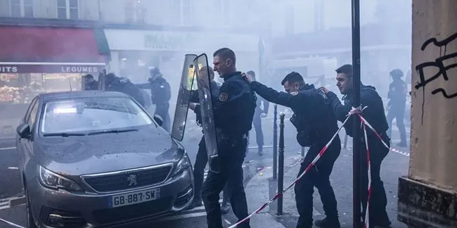 Fransa'da PKK saldırıları: 35 polis yaralandı!