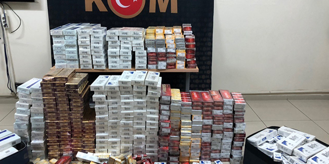 Gaziantep'te 6 bin 100 paket kaçak sigara ele geçirildi