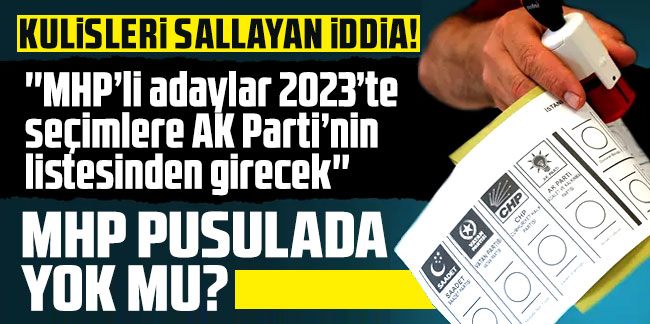 MHP'li isimler seçimlere AK Parti'nin listesinden mi girecek?