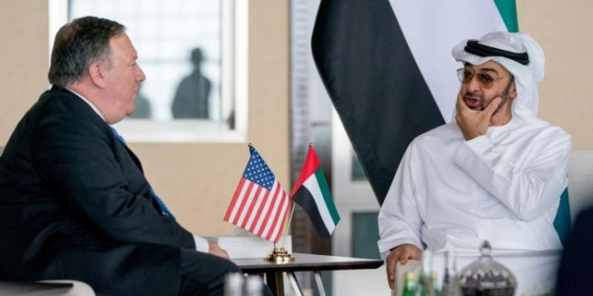 Pompeo ve Zayed ikili ilişkileri ve İsrail'le anlaşmayı görüştü