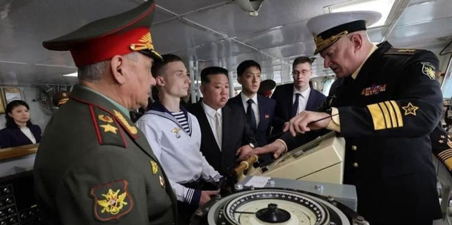 Kuzey Kore lideri, Rus bombardıman uçaklarını ve savaş gemisini inceledi