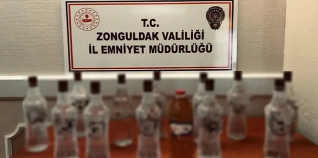 Zonguldak’ta sahte içki ele geçirildi
