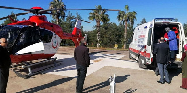 Ambulans helikopter, Hadise bebek için havalandı